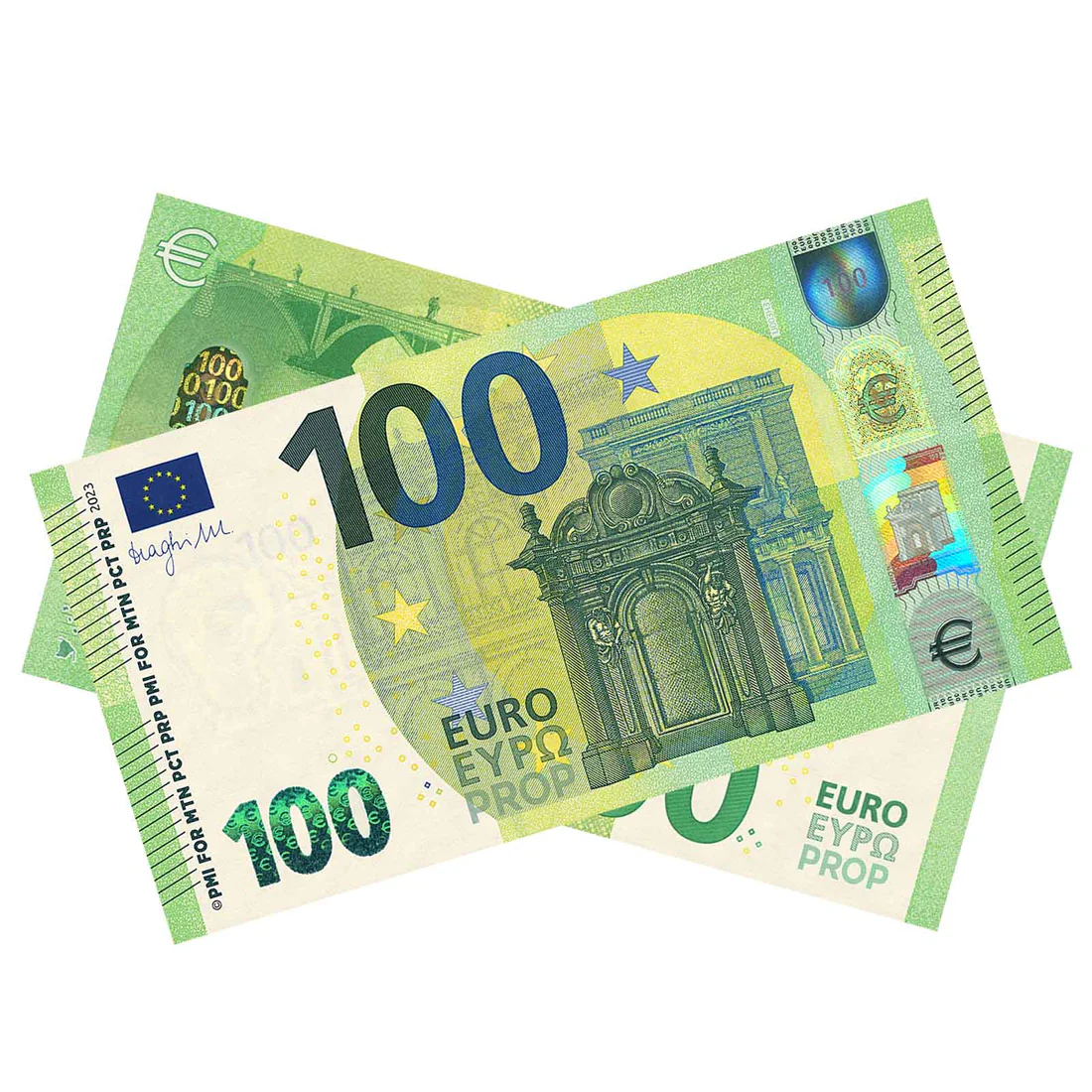 €100 prop euro banknotes
