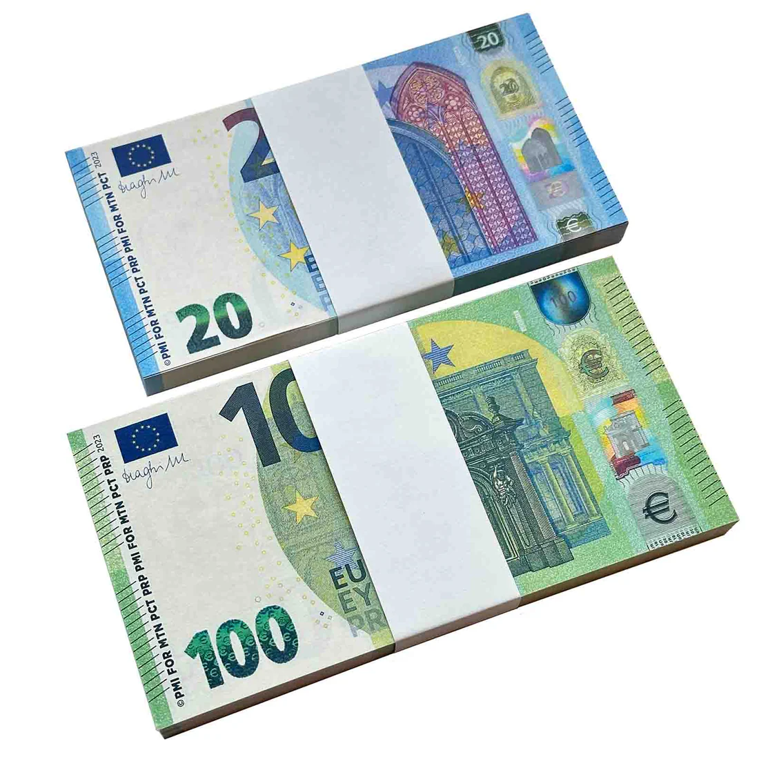 €20|€100 prop euro banknote stacks
